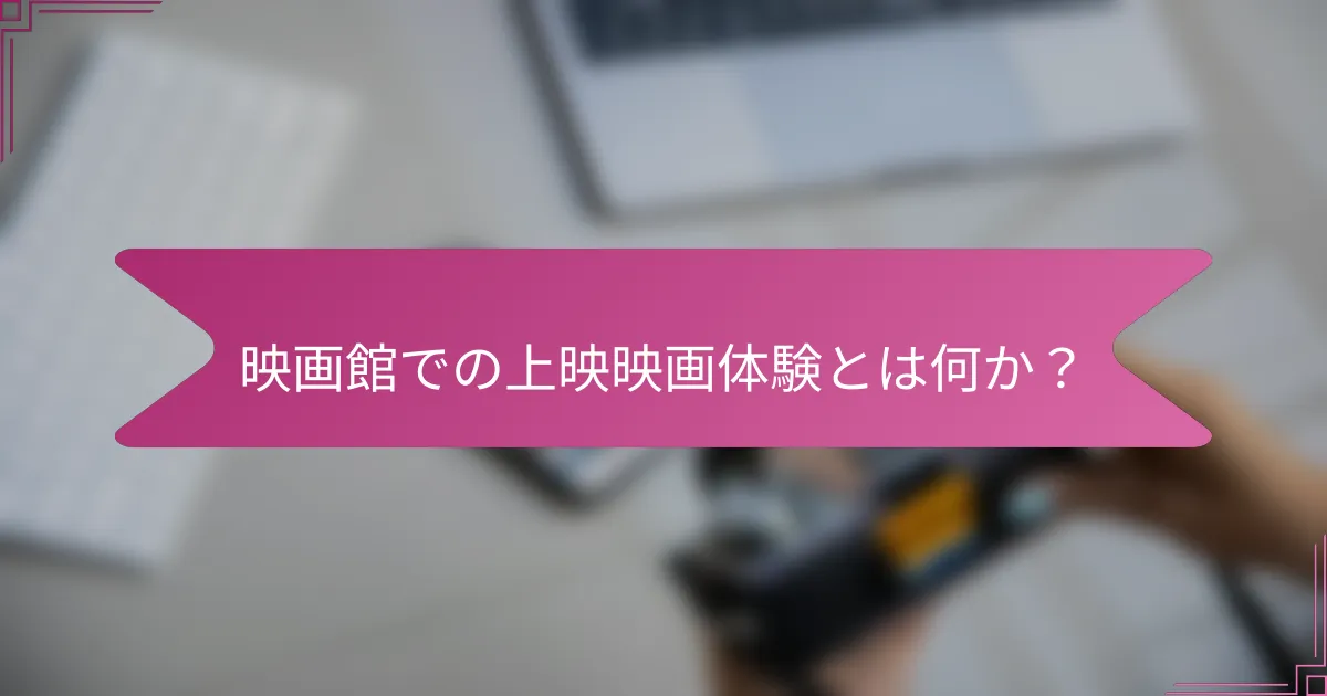 映画館での上映映画体験とは何か？